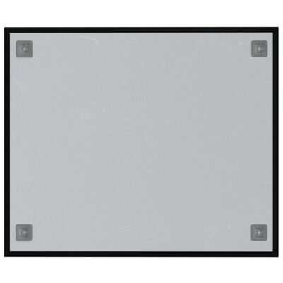 vidaXL Pizarra magnética de pared vidrio templado negro 60x50 cm