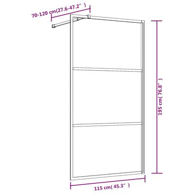 vidaXL Mampara puerta de ducha vidrio transparente ESG rojo 115x195 cm