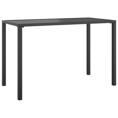 vidaXL Mesa de comedor para jardín acero gris antracita 110x54x70 cm