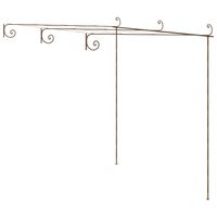 vidaXL Pérgola de jardín marrón antiguo 3x3x2,5 m hierro