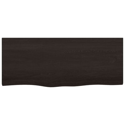 vidaXL Tablero mesa madera roble tratada marrón oscuro 100x40x(2-4) cm