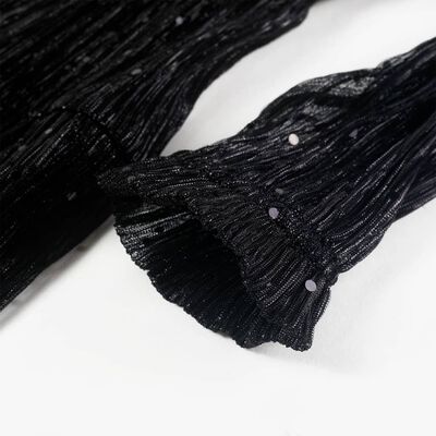 Vestido infantil de manga larga negro 104