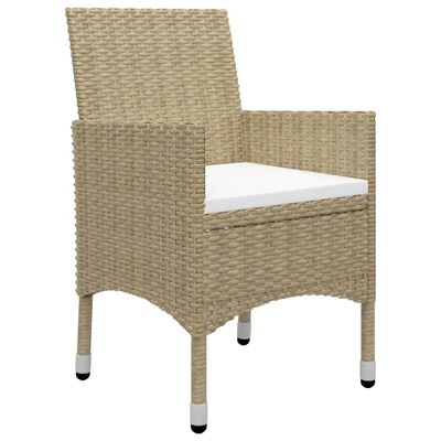 vidaXL Juego de comedor de jardín de 5 piezas beige