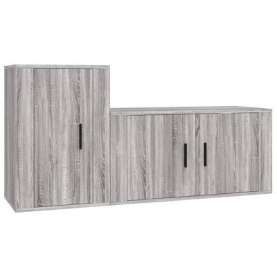 vidaXL Set de muebles para TV 2 pzas madera contrachapada gris Sonoma