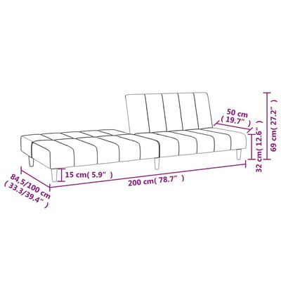 vidaXL Sofá cama de 2 plazas terciopelo verde oscuro