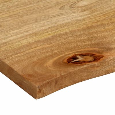 vidaXL Tablero de mesa borde natural madera maciza mango 90x80x2,5 cm