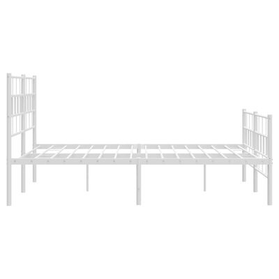 vidaXL Estructura cama sin colchón con estribo metal blanco 140x200 cm