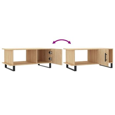 vidaXL Mesa de centro madera contrachapada roble Sonoma 90x50x40 cm