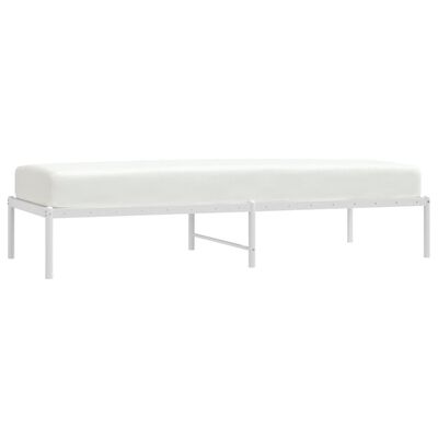 vidaXL Estructura de cama sin colchón metal blanco 75x190 cm