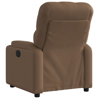 vidaXL Sillón reclinable eléctrico de tela marrón