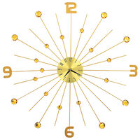 vidaXL Reloj de pared de metal dorado 70 cm