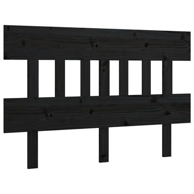 vidaXL Cabecero de cama madera maciza de pino negro 153,5x3x81 cm