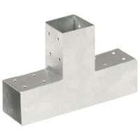 vidaXL Conectores de postes en forma de T metal galvanizados 71x71 mm