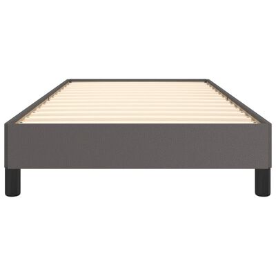 vidaXL Estructura de cama sin colchón cuero sintético gris 90x190 cm