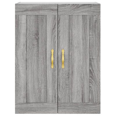 vidaXL Aparador alto madera contrachapada gris sonoma 69,5x34x180 cm