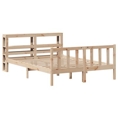 vidaXL Estructura de cama sin colchón madera maciza de pino 160x200 cm