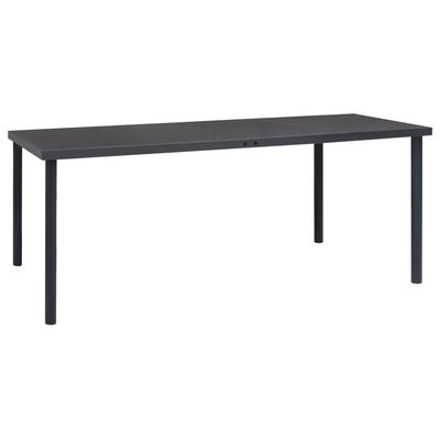 vidaXL Juego de comedor para jardín 7 piezas acero y textilene negro