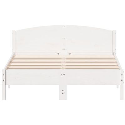 vidaXL Estructura de cama sin colchón madera de pino blanca 140x200 cm