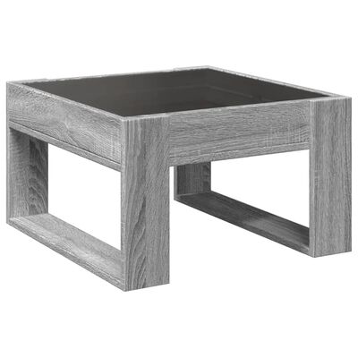 vidaXL Mesa de centro con Infinity LED gris Sonoma 50x53x30 cm