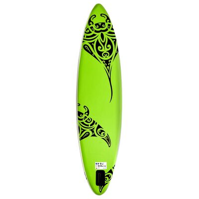 Juego De Tabla De Paddle Surf Hinchable Verde 366x76x15 Cm Vidaxl