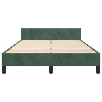 vidaXL Estructura cama con cabecero terciopelo verde oscuro 120x200 cm