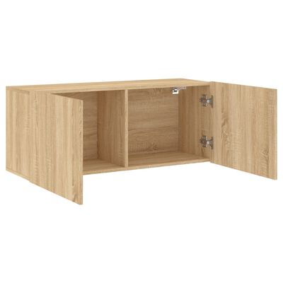 vidaXL Mueble para TV de pared roble Sonoma 100x30x41 cm