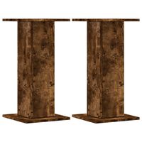 vidaXL Soportes altavoces 2 uds madera roble ahumado 30x30x60 cm