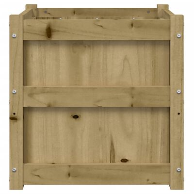 vidaXL Jardinera madera maciza de pino impregnada 50x50x50 cm