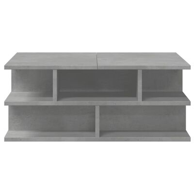 vidaXL Mesa de centro madera de ingeniería gris hormigón 70x70x29 cm