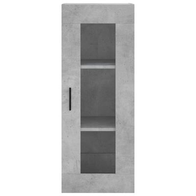 vidaXL Aparador de madera contrachapada gris hormigón 34,5x34x180 cm