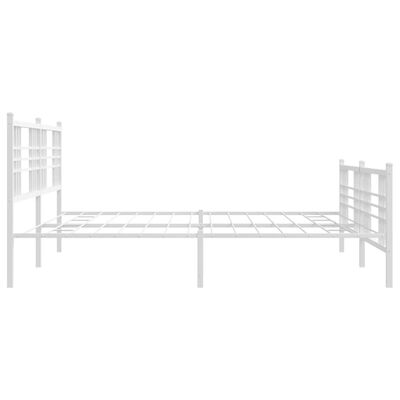 vidaXL Estructura cama sin colchón con estribo metal blanco 193x203 cm