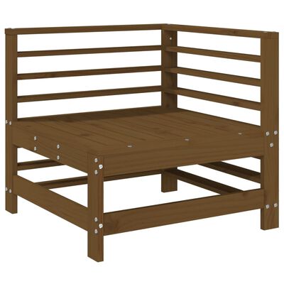 vidaXL Juego muebles de jardín 6 piezas madera maciza pino marrón miel