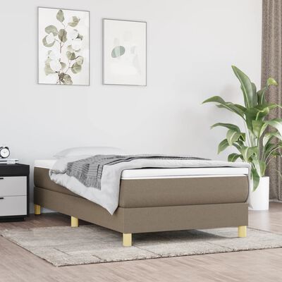 vidaXL Estructura de cama de tela gris taupe 100x200 cm