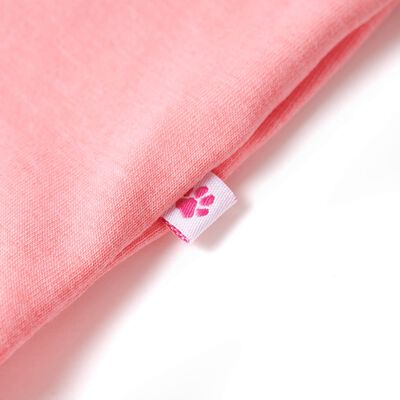 Camiseta infantil rosa chillón 116