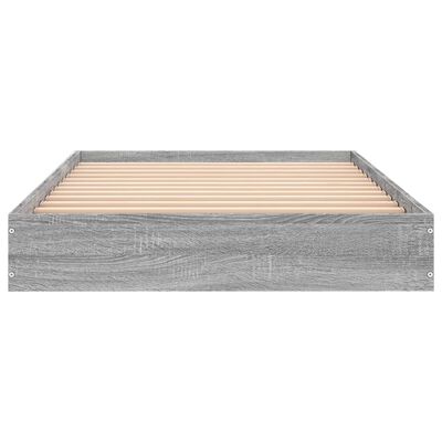 vidaXL Estructura de cama madera de ingeniería gris Sonoma 75x190 cm