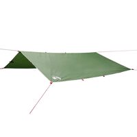 vidaXL Lona de camping impermeable verde 360x294 cm
