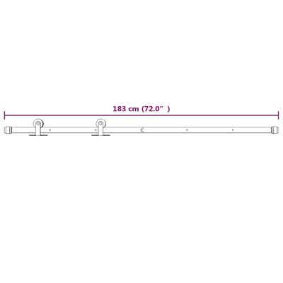 vidaXL Puerta corredera con herrajes madera maciza de pino 90x210 cm