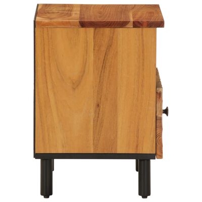 vidaXL Mesita de noche de madera maciza de acacia 40x33x46 cm