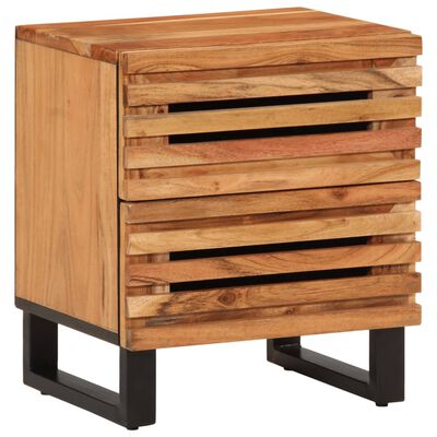 vidaXL Mesitas de noche 2 uds madera maciza de acacia 40x34x46 cm