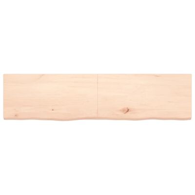 vidaXL Estante de pared madera maciza roble sin tratar 160x40x(2-4) cm