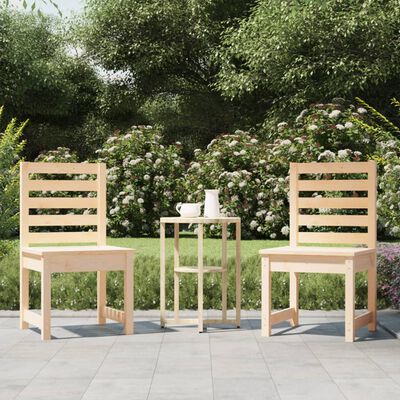 vidaXL Sillas de jardín 2 uds madera maciza pino 50x48x91,5 cm