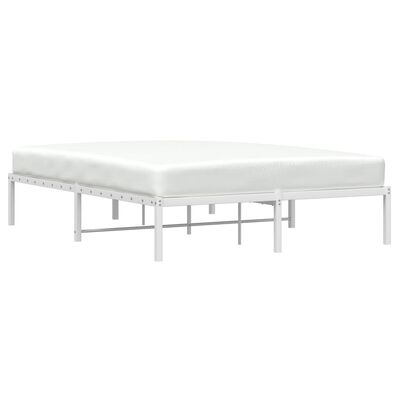 vidaXL Estructura de cama de metal blanca 140x190 cm