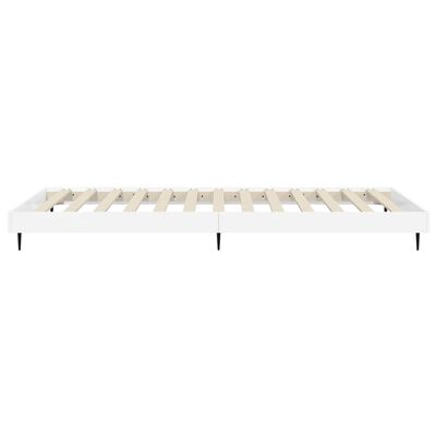 vidaXL Estructura de cama madera de ingeniería blanco brillo 100x200cm