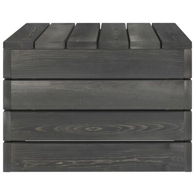 vidaXL Muebles palets de jardín 8 pzas madera maciza pino gris oscuro