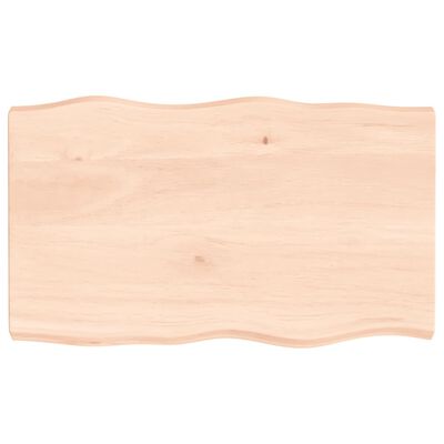 vidaXL Tablero de mesa madera maciza borde natural 100x60x(2-6) cm