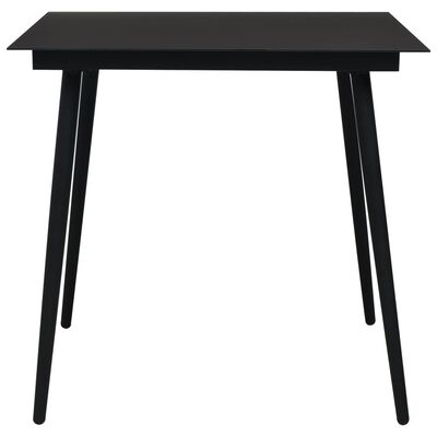 vidaXL Juego de comedor de jardín 3 piezas ratán PVC negro