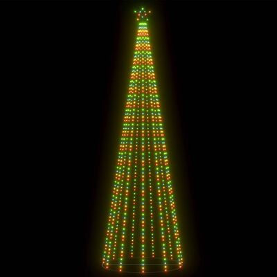 vidaXL Árbol de Navidad cónico 752 LEDs de colores 160x500 cm