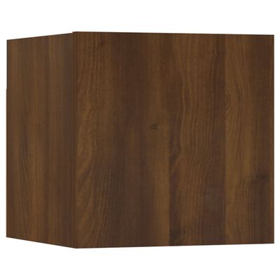 vidaXL Mueble de pared para TV madera contrachapada roble marrón