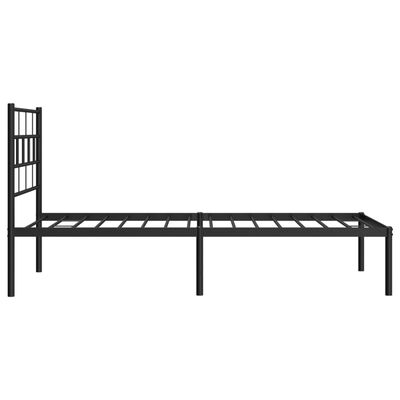 vidaXL Estructura cama sin colchón con cabecero metal negro 107x203 cm