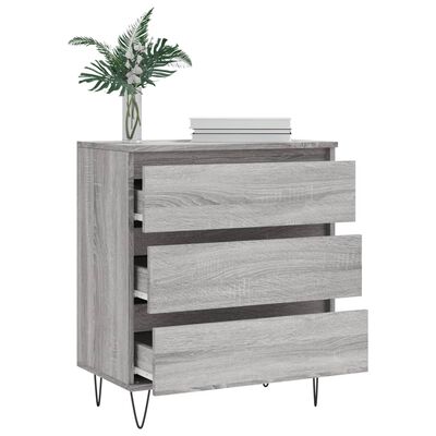 vidaXL Aparador de madera contrachapada gris Sonoma 60x35x70 cm